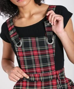 Hell Bunny Clash Pinafore Dress Winter