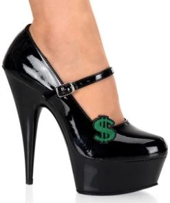 Pleaser USA Shoe Clip Pair In Dollar Signs