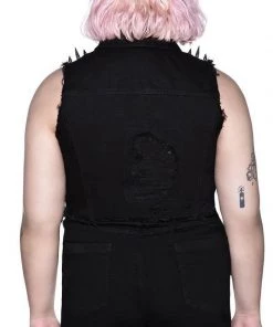 Killstar Come Undone Denim Vest Winter