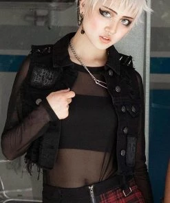 Killstar Come Undone Denim Vest Winter 9 Killstar Come Undone Denim Vest Winter