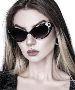 Killstar Cosmic Glitter Black Sunglasses Halloween