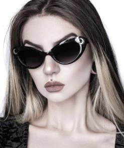 Killstar Cosmic Glitter Black Sunglasses Halloween