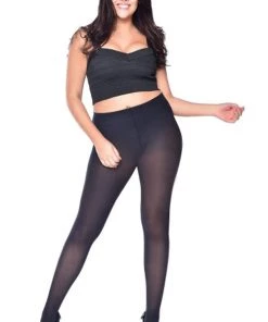 Pamela Mann Hosiery Curvy Super-Stretch 50 Denier Tights In Charcoal Winter