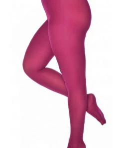 Pamela Mann Hosiery Curvy Super-Stretch 90 Denier Tights In Cerise Winter