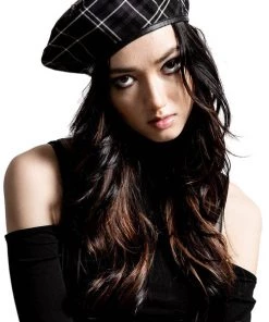 Killstar Dark Fate Beret In Ash Tartan