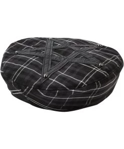 Killstar Dark Fate Beret In Ash Tartan