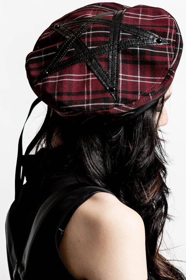 Winter Killstar Dark Fate Beret In Blood Tartan 2 Winter Killstar Dark Fate Beret In Blood Tartan