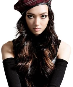 Winter Killstar Dark Fate Beret In Blood Tartan