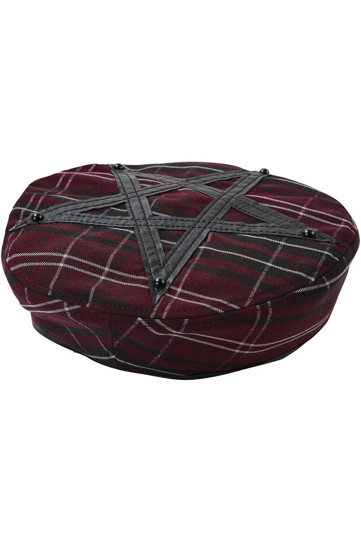 Winter Killstar Dark Fate Beret In Blood Tartan 4 Winter Killstar Dark Fate Beret In Blood Tartan