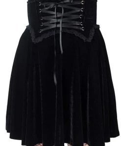 Winter Killstar Dark Lover High-Waisted Velvet Skirt 9 Winter Killstar Dark Lover High-Waisted Velvet Skirt