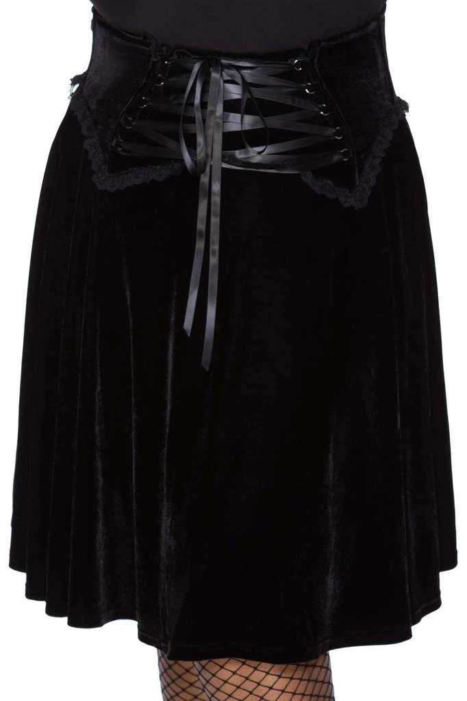 Winter Killstar Dark Lover High-Waisted Velvet Skirt 2 Winter Killstar Dark Lover High-Waisted Velvet Skirt