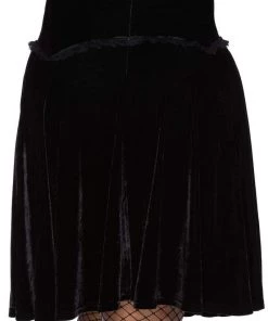 Winter Killstar Dark Lover High-Waisted Velvet Skirt 8 Winter Killstar Dark Lover High-Waisted Velvet Skirt