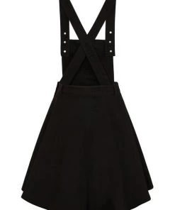Hell Bunny Dakota Pinafore In Black Denim Winter 10 Hell Bunny Dakota Pinafore In Black Denim Winter