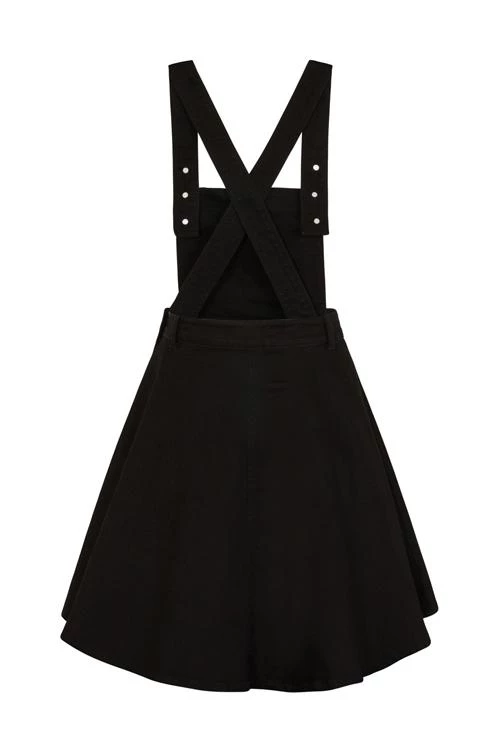 Hell Bunny Dakota Pinafore In Black Denim Winter 5 Hell Bunny Dakota Pinafore In Black Denim Winter