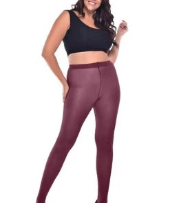 Pamela Mann Hosiery Curvy Super-Stretch 50 Denier Tights In Damson New Arrivals And Restocks