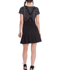 Banned Dark Dreams Pleated Pinafore Skirt Clothing