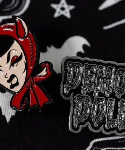Sourpuss Demon Doll Enamel Pin Dark Alternative 5 Sourpuss Demon Doll Enamel Pin Dark Alternative