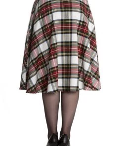 Winter Hell Bunny Doralee 50's Skirt In Stewart Tartan
