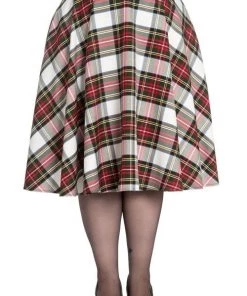 Winter Hell Bunny Doralee 50's Skirt In Stewart Tartan