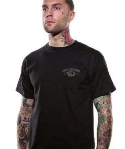 Lucky 13 Mens Black T-Shirt In Dragger Clothing