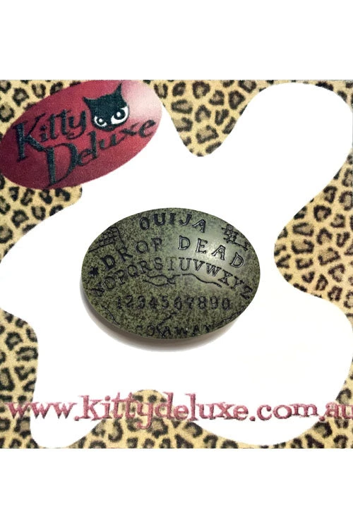 Kitty Deluxe Broochlette Brooch In Drop Dead Ouija 1 Kitty Deluxe Broochlette Brooch In Drop Dead Ouija