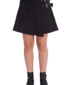 Banned Dull Moon Buckled Kilt Skirt