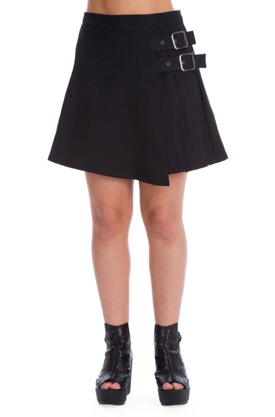 Banned Dull Moon Buckled Kilt Skirt 4 Banned Dull Moon Buckled Kilt Skirt