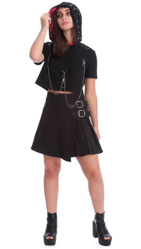 Banned Dull Moon Buckled Kilt Skirt 2 Banned Dull Moon Buckled Kilt Skirt