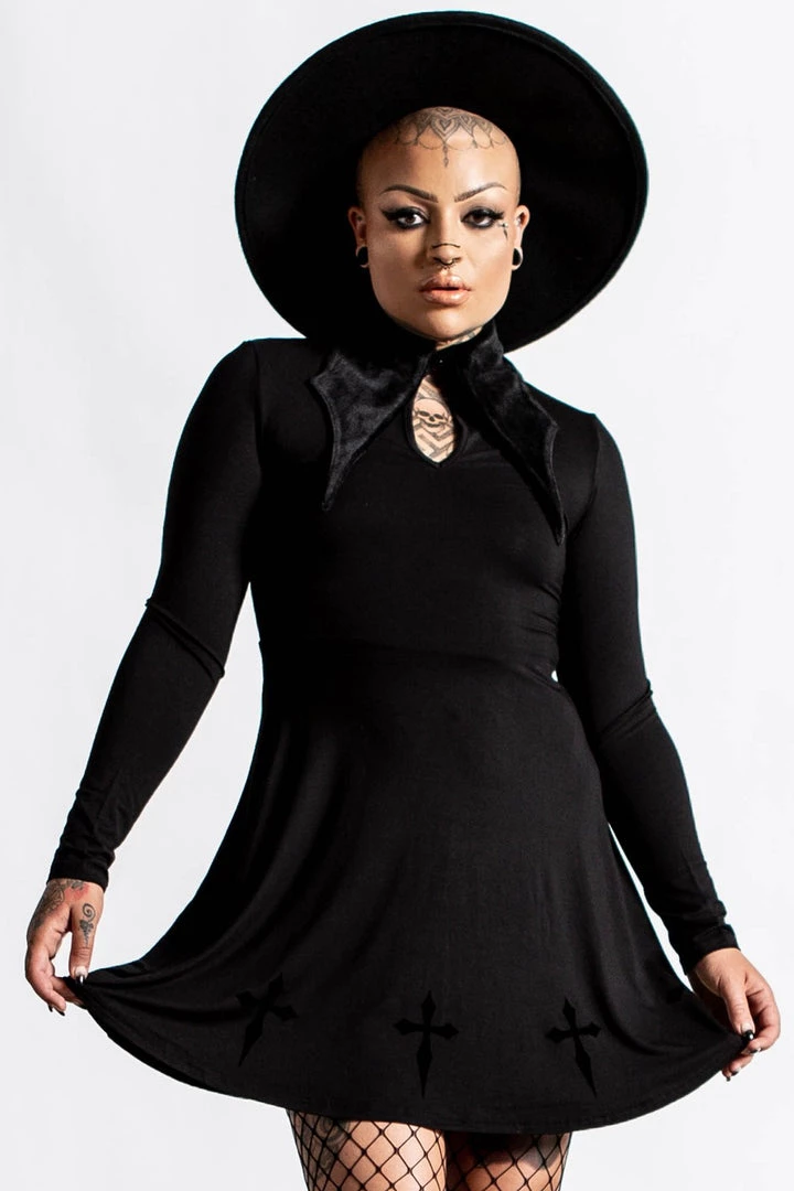 Killstar Elissabat Collared Dress Winter 3 Killstar Elissabat Collared Dress Winter