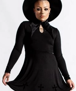 Killstar Elissabat Collared Dress Winter