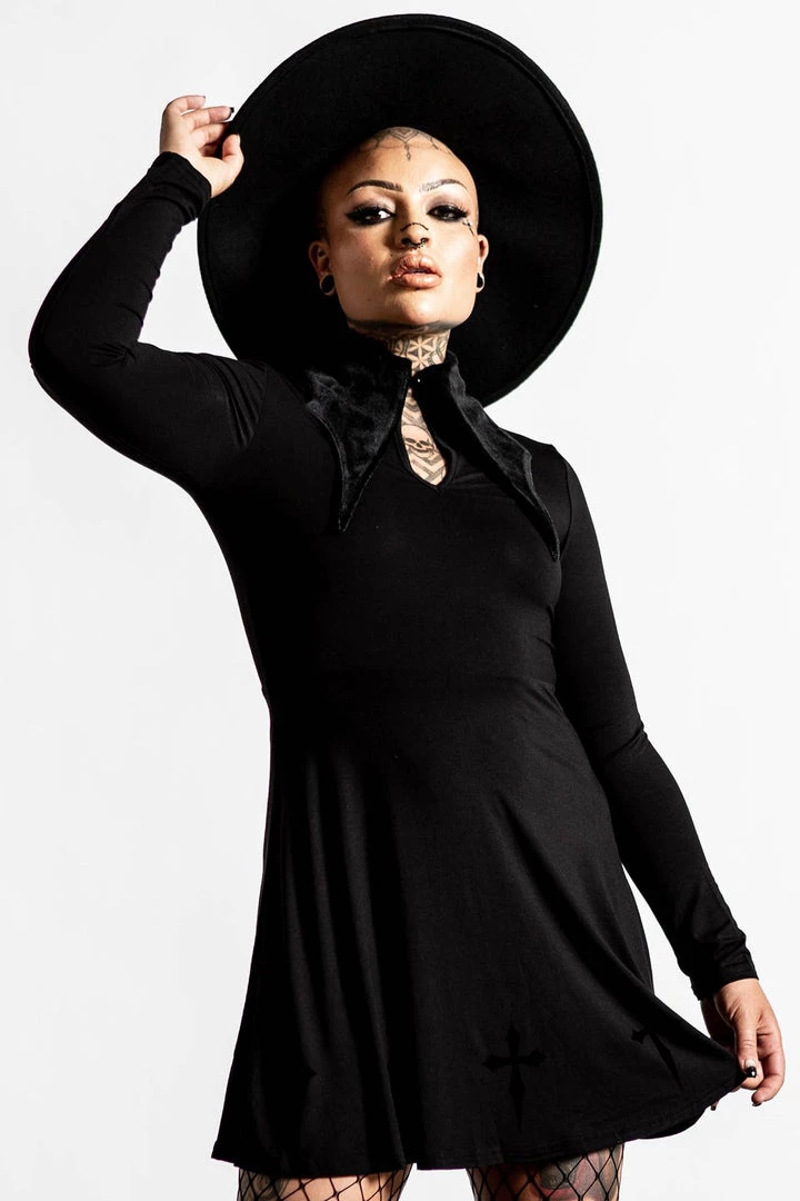 Killstar Elissabat Collared Dress Winter 2 Killstar Elissabat Collared Dress Winter