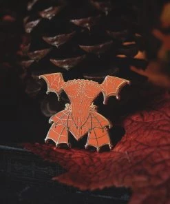 Lively Ghosts The Edward Corset In Orange Enamel Pin Accessories