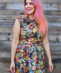 Clothing Retrolicious Bow Top In Fairytale Books Print