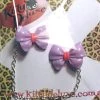 Accessories Kitty Deluxe Cardigan Clips In Lavender Fancy Bow Design