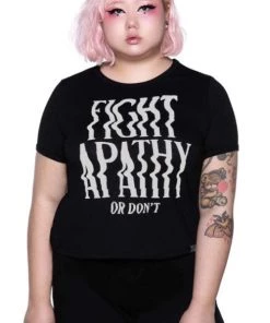 Clothing Killstar "Fight Apathy" Ringer Tee T-Shirt
