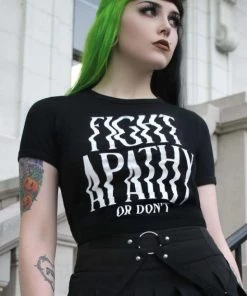 Clothing Killstar "Fight Apathy" Ringer Tee T-Shirt