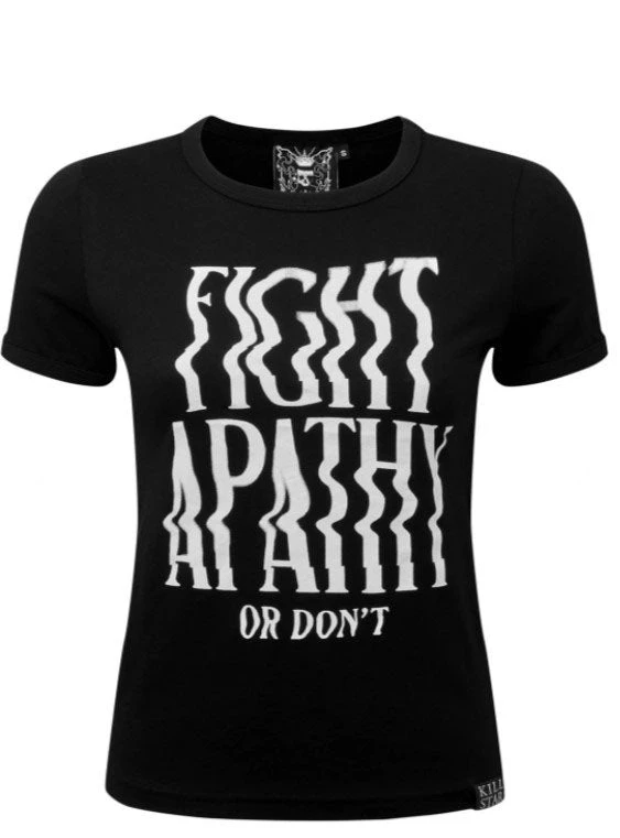 Clothing Killstar "Fight Apathy" Ringer Tee T-Shirt 4 Clothing Killstar "Fight Apathy" Ringer Tee T-Shirt