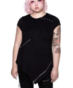 Clothing Killstar Frankie Zip Top