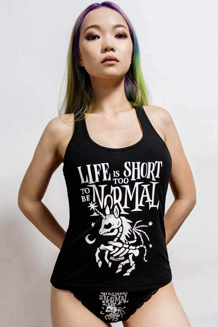 Killstar Gothicorn Longline Vest Unicorn Life Is Too Short To Be Normal Clothing 2 Killstar Gothicorn Longline Vest Unicorn Life Is Too Short To Be Normal Clothing