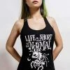 Killstar Gothicorn Longline Vest Unicorn Life Is Too Short To Be Normal Clothing