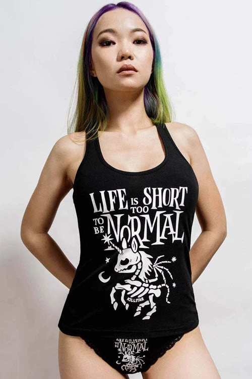 Killstar Gothicorn Longline Vest Unicorn Life Is Too Short To Be Normal Clothing 1 Killstar Gothicorn Longline Vest Unicorn Life Is Too Short To Be Normal Clothing