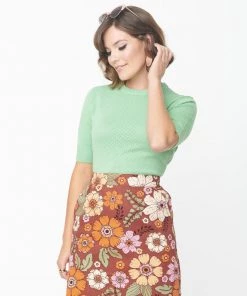 Timeless London Daisy Knit Top In Mint - I'm Eco-Friendly! 15 Timeless London Daisy Knit Top In Mint - I'm Eco-Friendly!