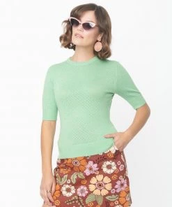 Timeless London Daisy Knit Top In Mint - I'm Eco-Friendly! 16 Timeless London Daisy Knit Top In Mint - I'm Eco-Friendly!