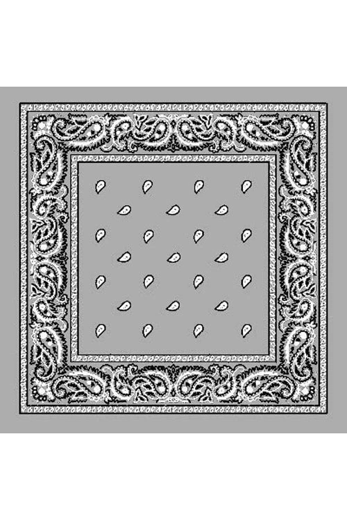 Kitty Deluxe Cotton Bandana In Grey Paisley Accessories 1 Kitty Deluxe Cotton Bandana In Grey Paisley Accessories