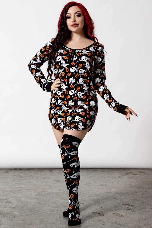 Killstar Haunted Pumpkin Sleep Dress Nightie Ghosts 1 Killstar Haunted Pumpkin Sleep Dress Nightie Ghosts