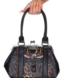 Dark Alternative Killstar Hear Me Hiss Handbag In Leopard 7 Dark Alternative Killstar Hear Me Hiss Handbag In Leopard