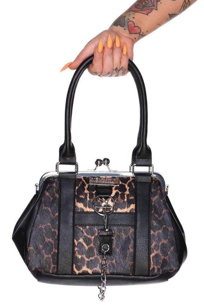 Dark Alternative Killstar Hear Me Hiss Handbag In Leopard 3 Dark Alternative Killstar Hear Me Hiss Handbag In Leopard