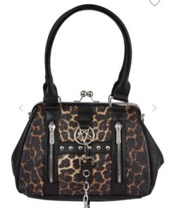 Dark Alternative Killstar Hear Me Hiss Handbag In Leopard 8 Dark Alternative Killstar Hear Me Hiss Handbag In Leopard