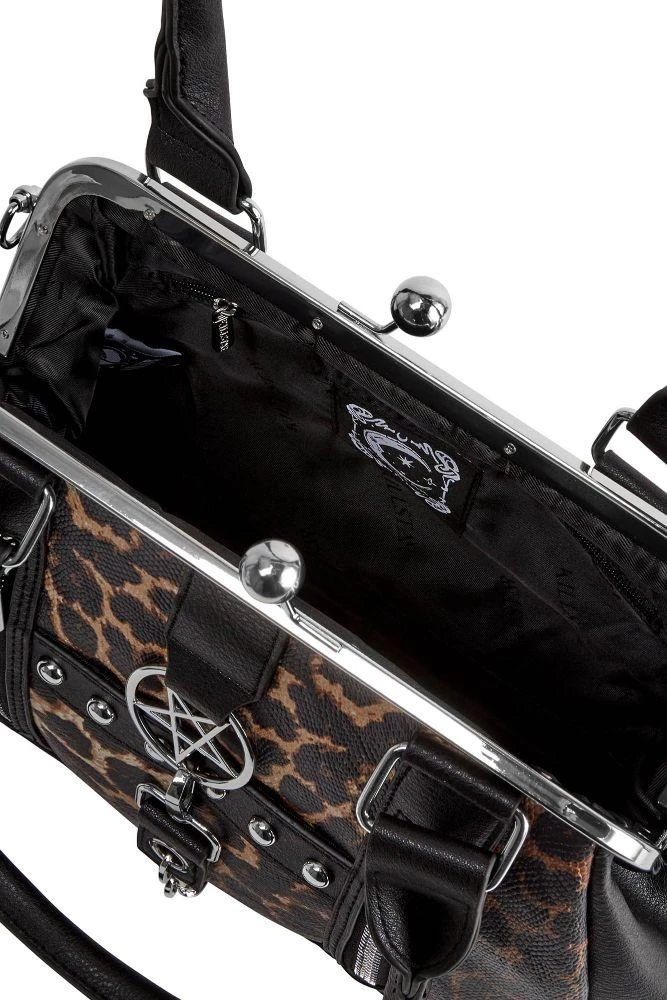 Dark Alternative Killstar Hear Me Hiss Handbag In Leopard 5 Dark Alternative Killstar Hear Me Hiss Handbag In Leopard