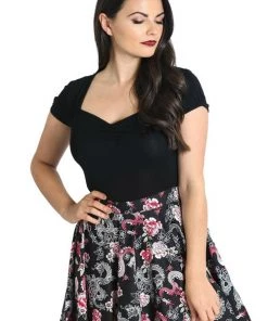 New Arrivals And Restocks Hell Bunny Mia Top In Black